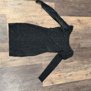 SHEIN Black Glitter Long Sleeve Dress